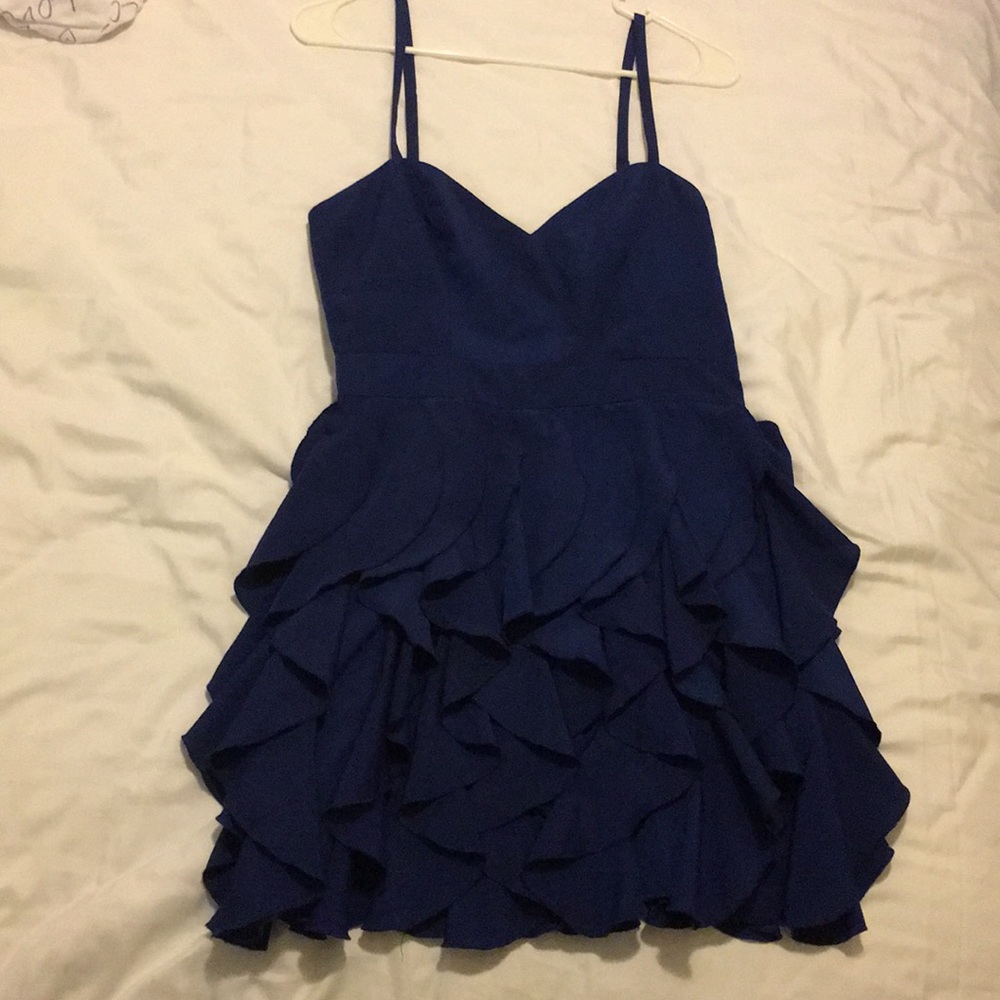 Blue frilly forever 21 dress